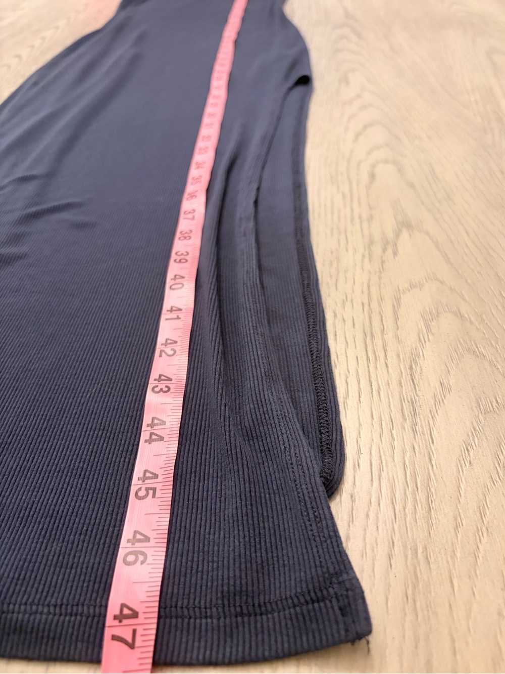 LNA Ribbed Skinny Racer Maxi Dress In Navy Size XS - Picture 10 of 10
